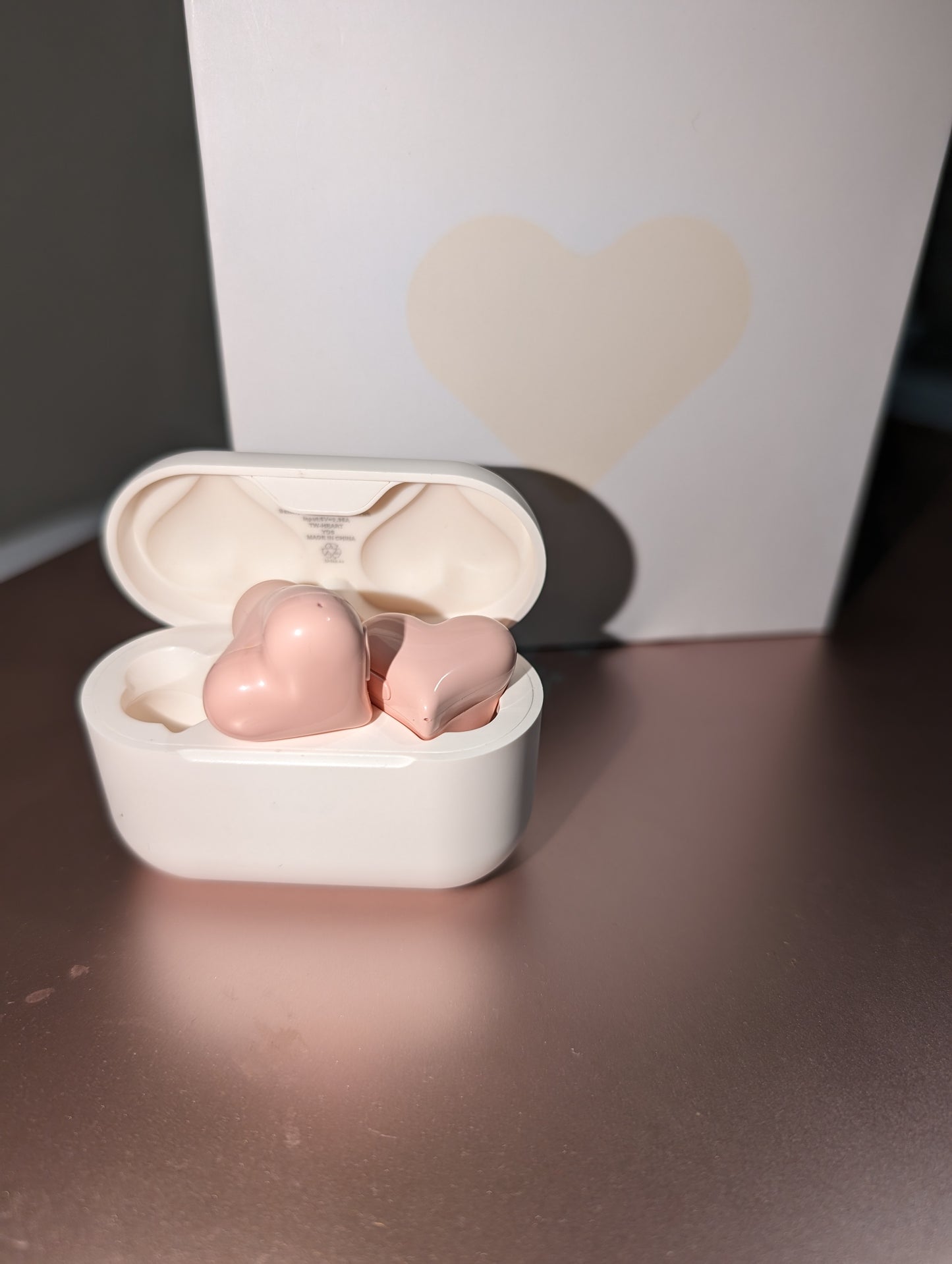 Heart earbuds, water resistance