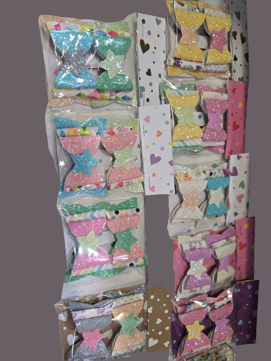 Colorful bows.