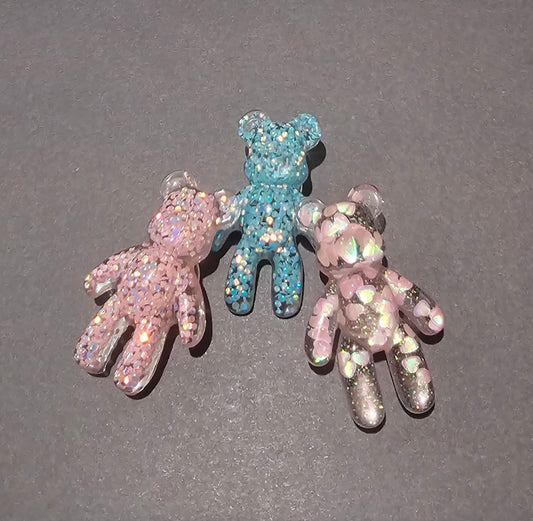 glitter teddy bear charms