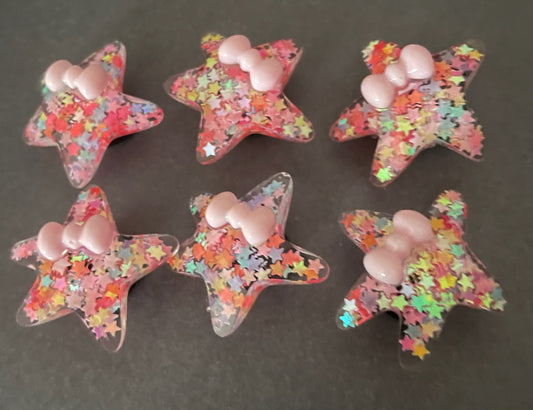 star fish with bows croc charm bundle