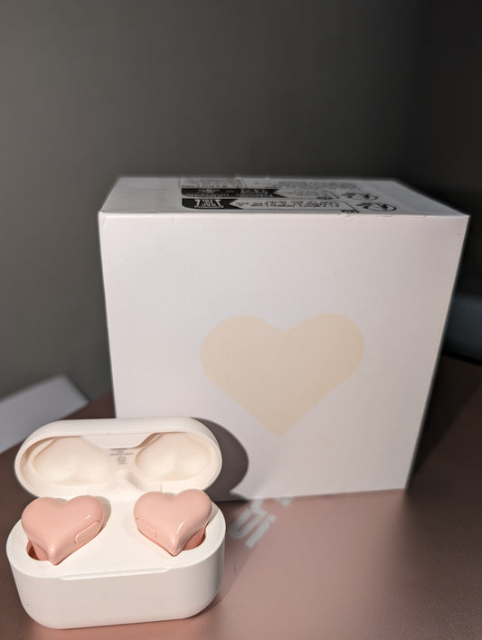Heart earbuds, water resistance